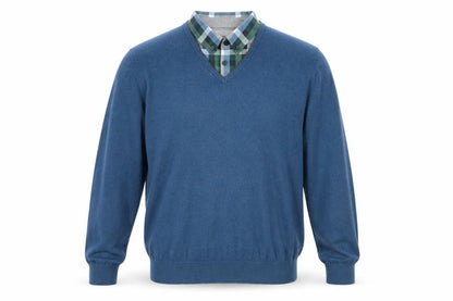 Mens UK Size M Marks and Spencer Blue Pullover Jumper