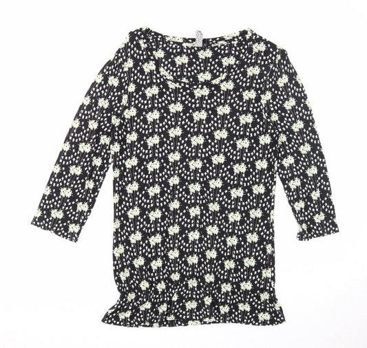 Womens UK Size 10 NEXT Black Basic Blouse