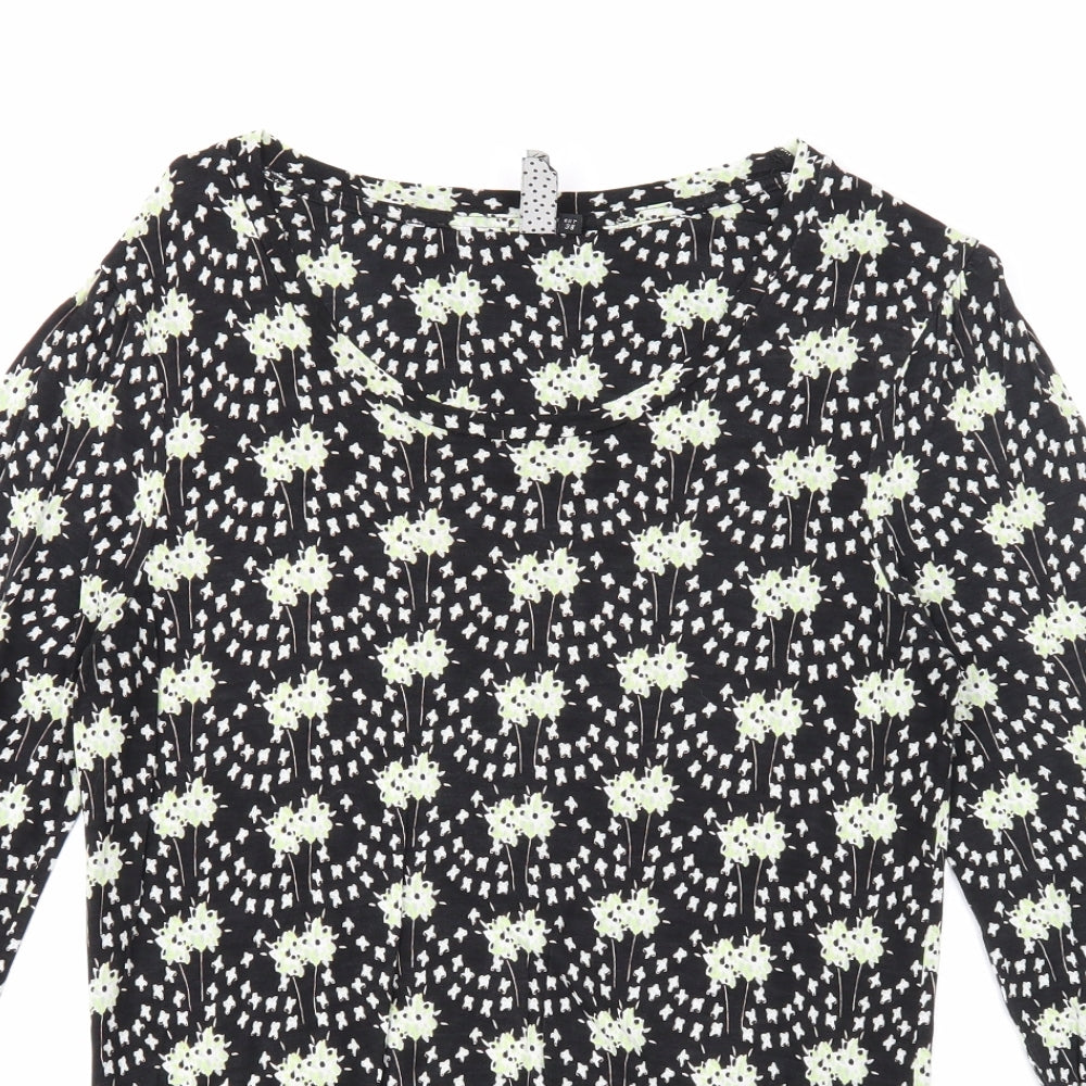 Womens UK Size 10 NEXT Black Basic Blouse