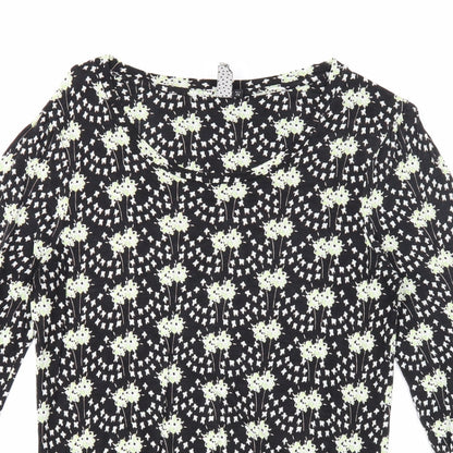 Womens UK Size 10 NEXT Black Basic Blouse
