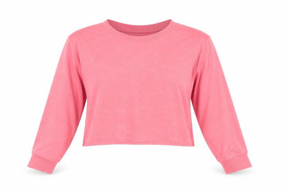 Jane Norman Womens Pink Cotton Pullover Sweatshirt Size L Pullover