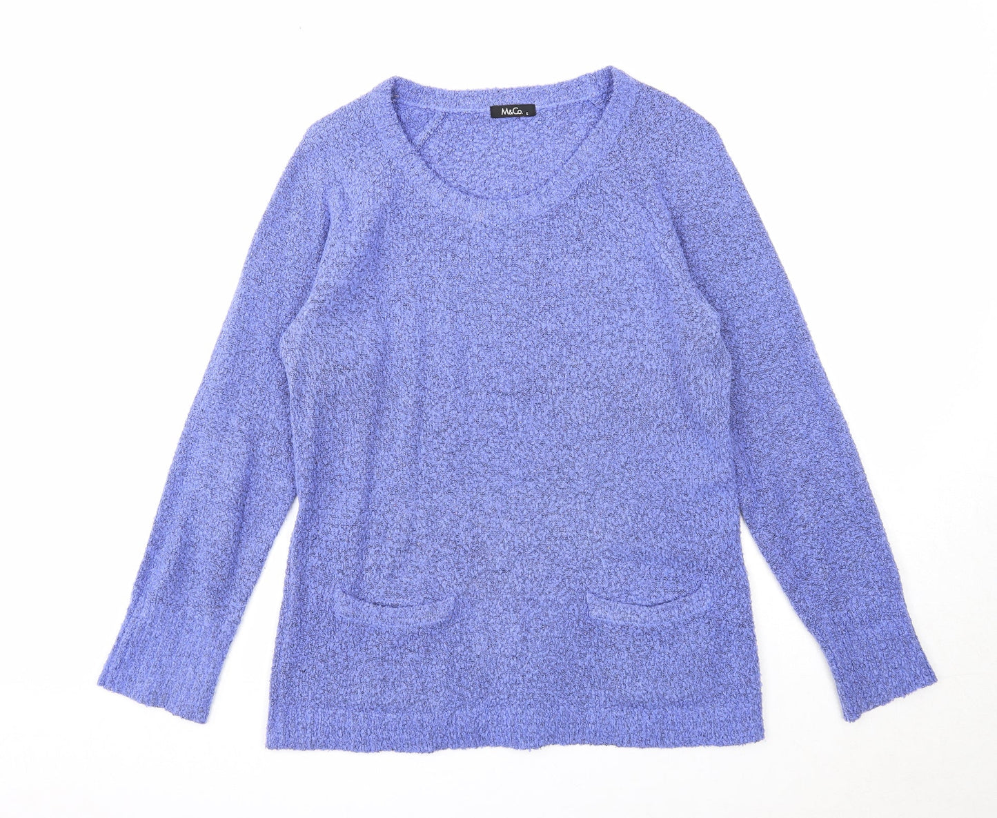 Womens UK Size S M&Co Purple Pullover Jumper