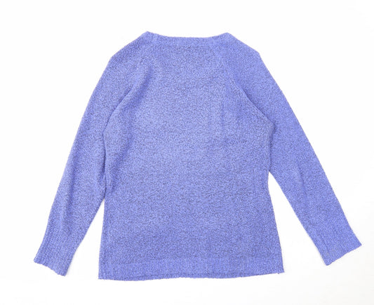 Womens UK Size S M&Co Purple Pullover Jumper