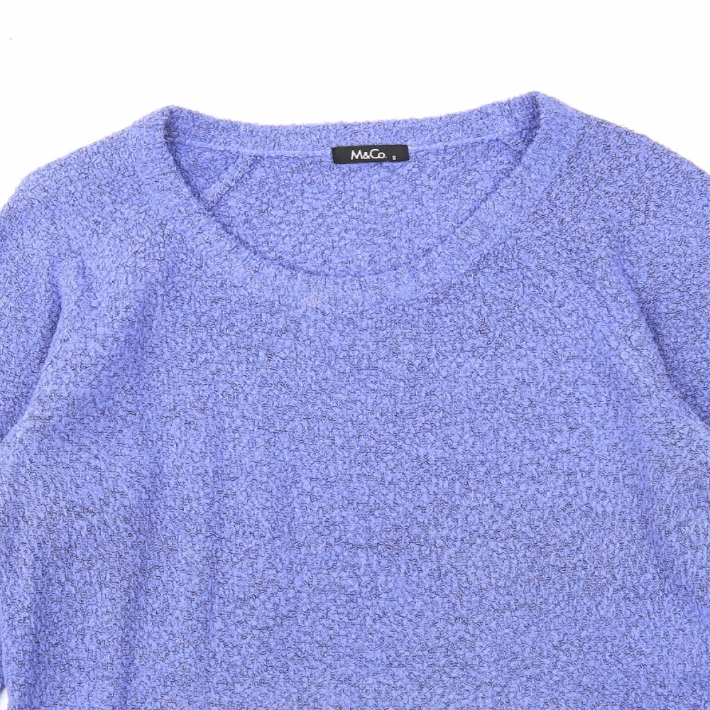 Womens UK Size S M&Co Purple Pullover Jumper