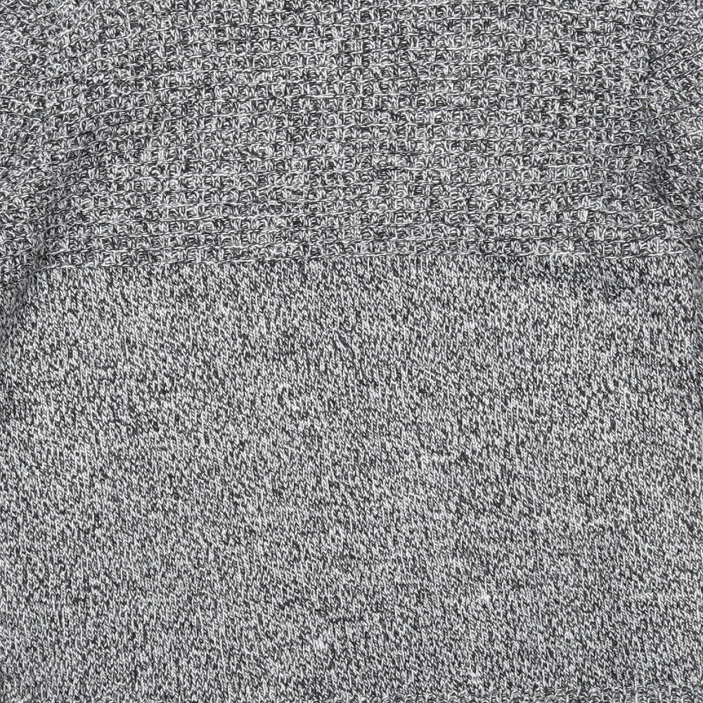 Topman Mens Black Round Neck Acrylic Pullover Jumper Size S Long Sleeve