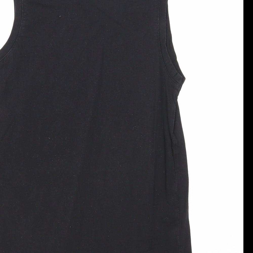 Candy Couture Girls Black Cotton Basic Tank Size 9 Years Round Neck Pullover - New York City