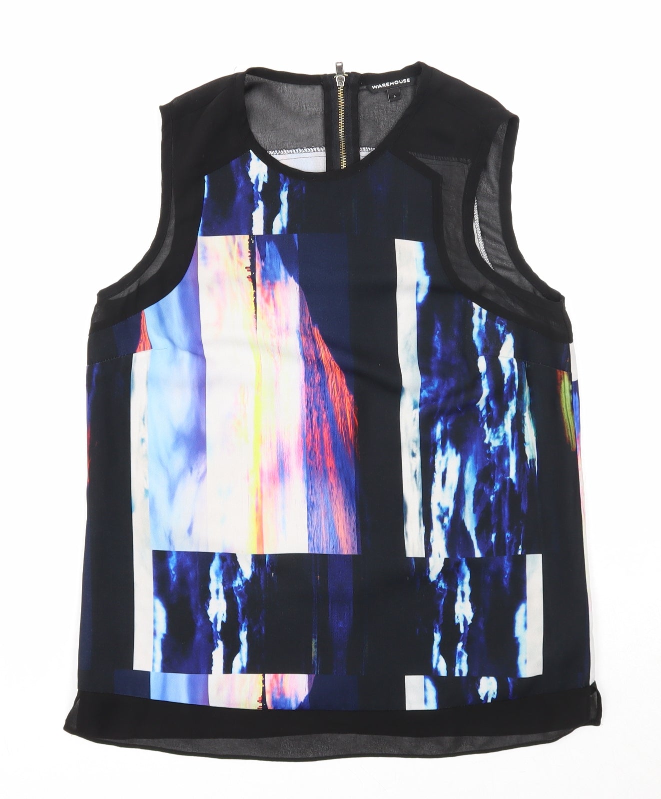 Womens UK Size S Warehouse Black Basic Tank