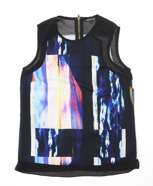 Womens UK Size S Warehouse Black Basic Tank