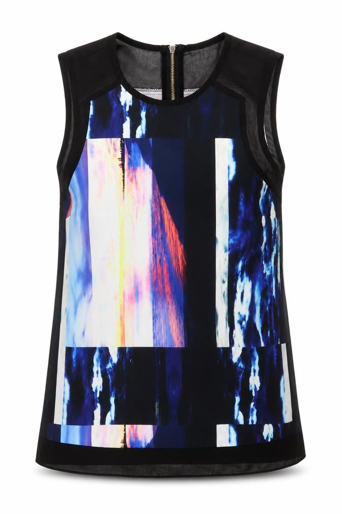 Womens UK Size S Warehouse Black Basic Tank