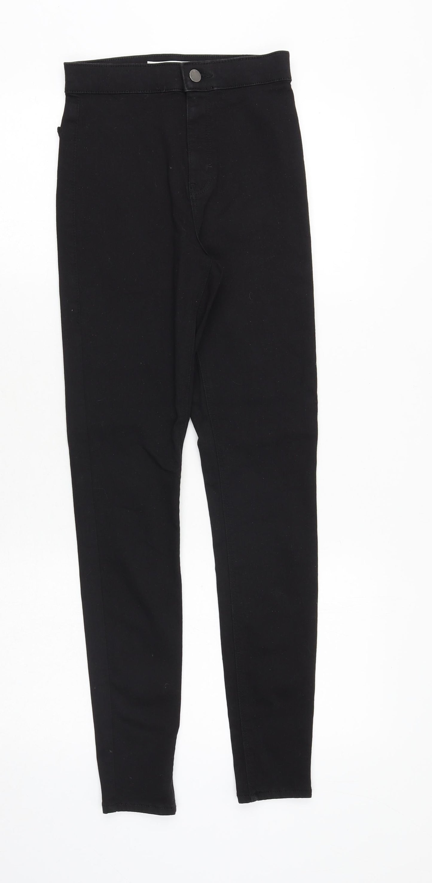 Topshop Womens Black Cotton Jegging Jeans Size 26 in Slim Zip