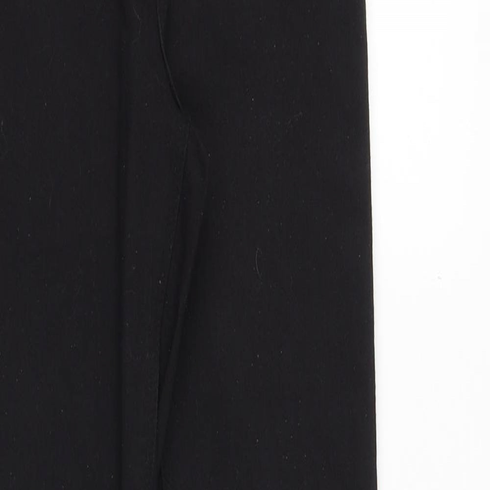 Topshop Womens Black Cotton Jegging Jeans Size 26 in Slim Zip