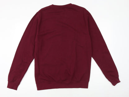 Awdis Mens Purple Cotton Pullover Sweatshirt Size M - Christmas Rugby