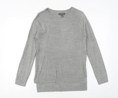 Primark Womens Grey Round Neck Acrylic Pullover Jumper Size 6
