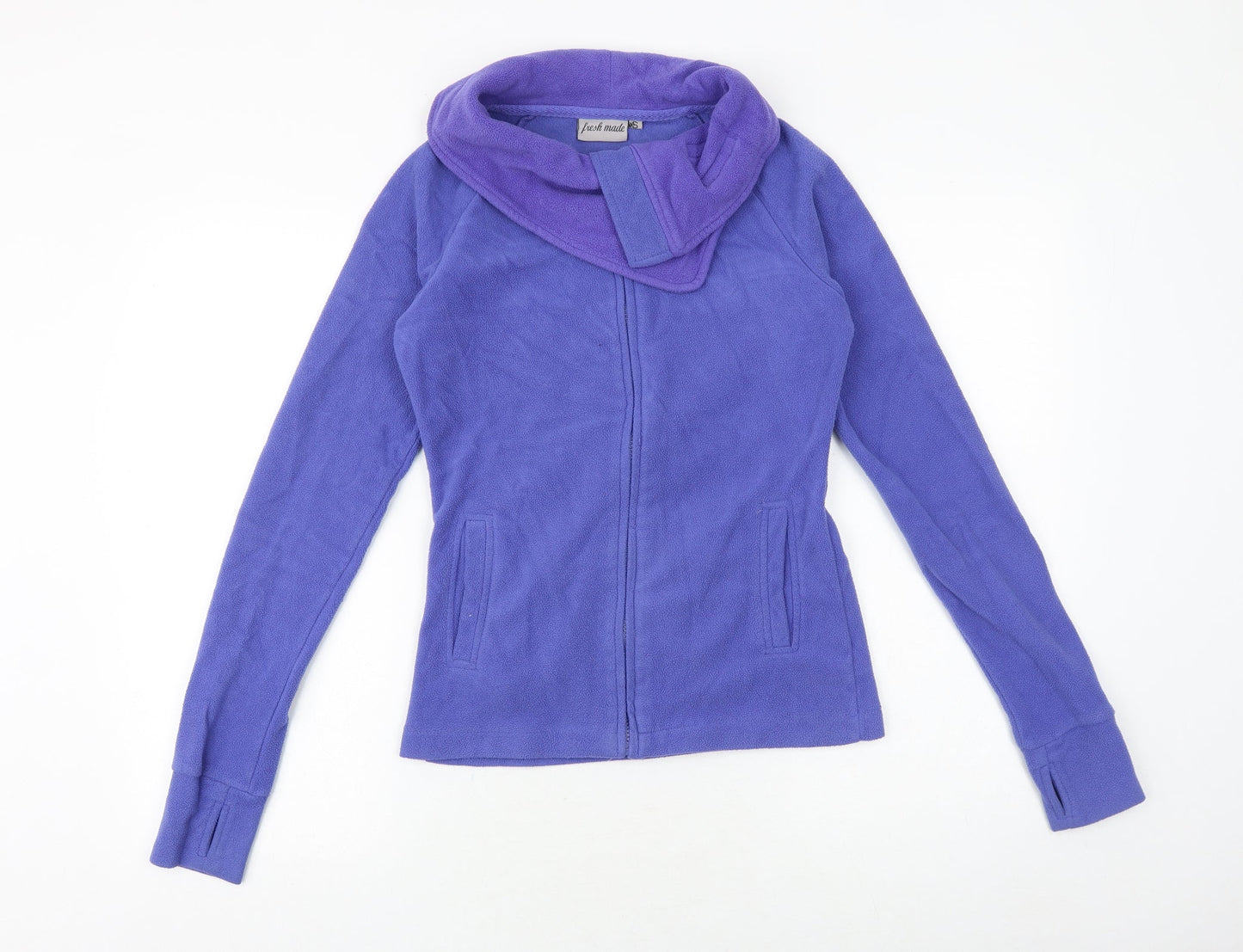 Fresh Made Womens Purple Jacket Size S Zip