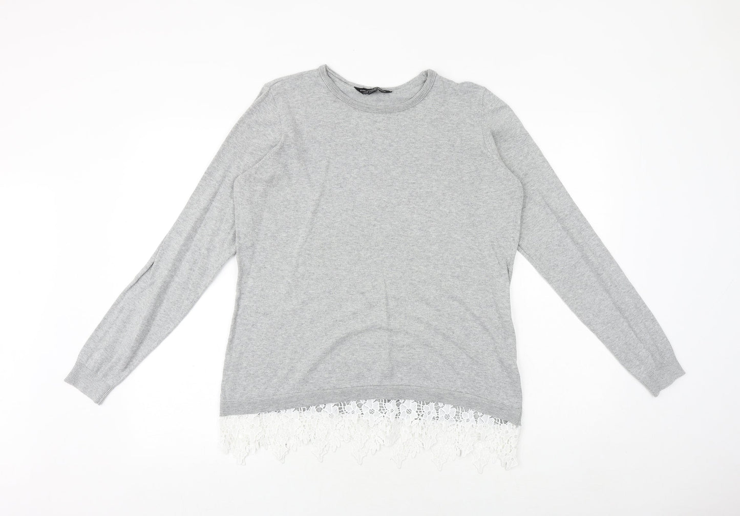 Womens UK Size 14 Dorothy Perkins Grey Pullover Jumper