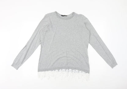 Womens UK Size 14 Dorothy Perkins Grey Pullover Jumper