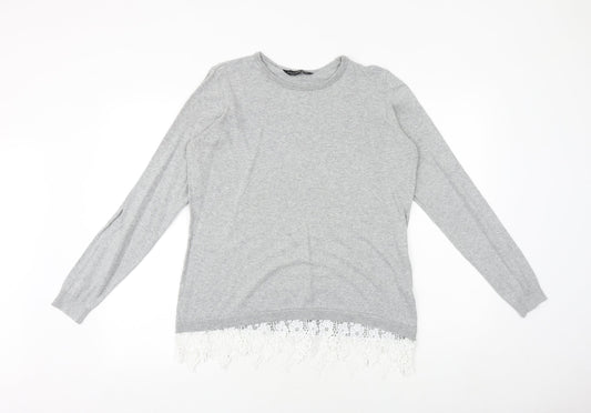 Womens UK Size 14 Dorothy Perkins Grey Pullover Jumper