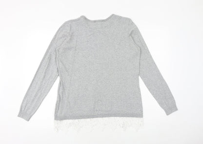 Womens UK Size 14 Dorothy Perkins Grey Pullover Jumper