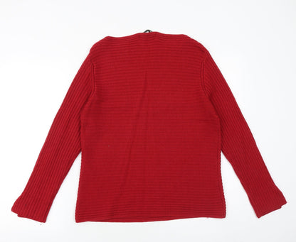 Womens UK Size 16 monari Red Pullover Jumper