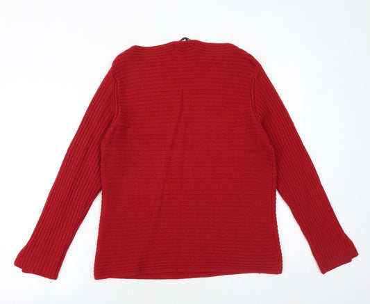 Womens UK Size 16 monari Red Pullover Jumper