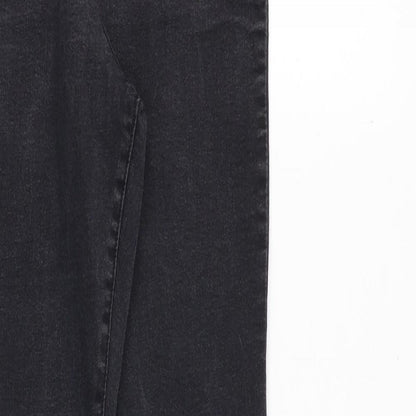 Denim & Co. Womens Black Cotton Skinny Jeans Size 12 Regular Zip