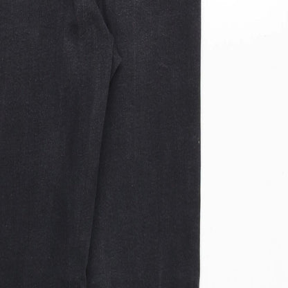 Denim & Co. Womens Black Cotton Skinny Jeans Size 12 Regular Zip