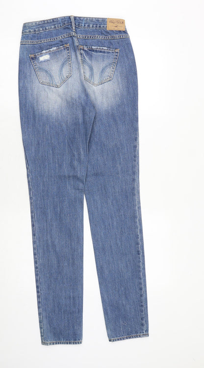 Hollister Womens Blue Cotton Straight Jeans Size 25 in Regular Zip