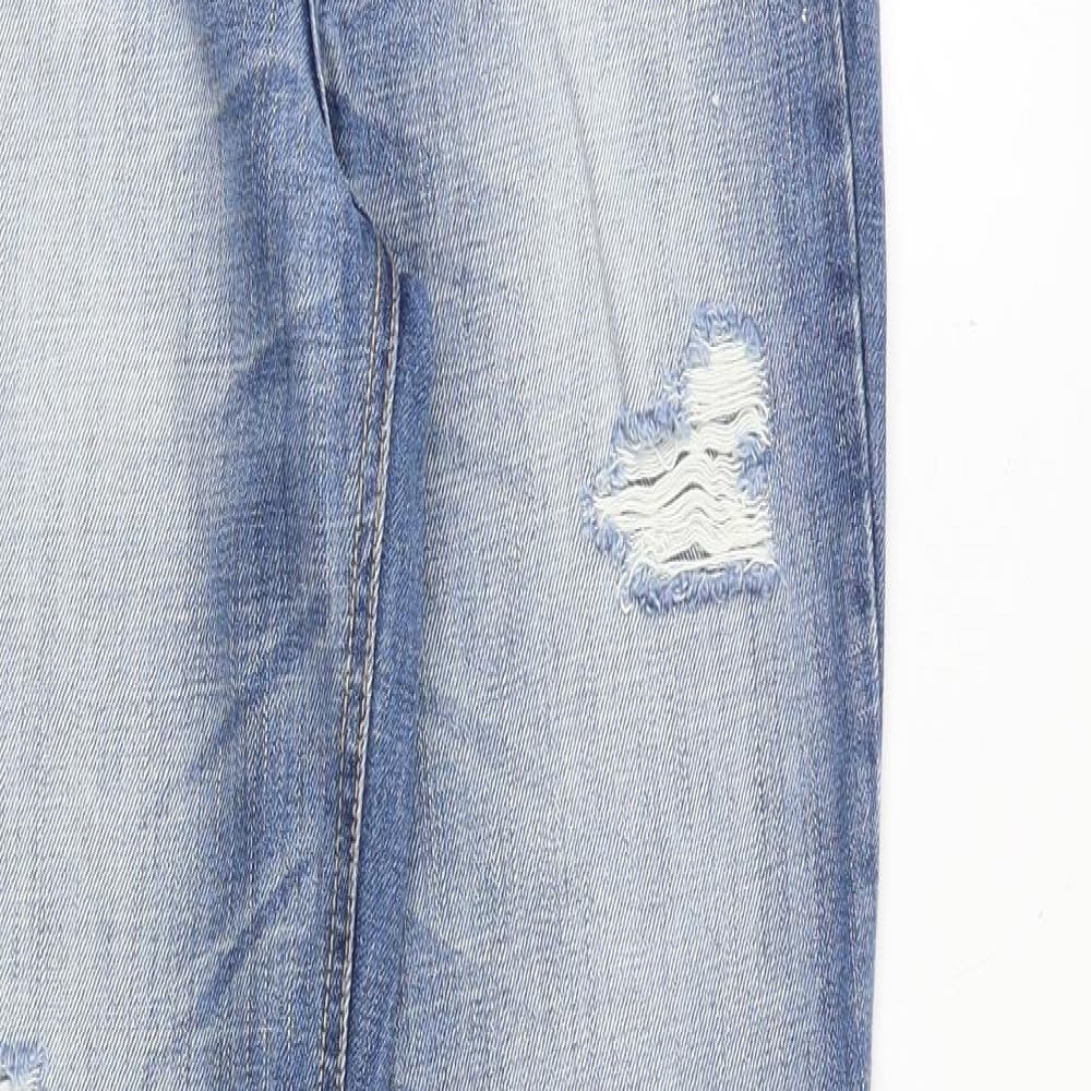 Hollister Womens Blue Cotton Straight Jeans Size 25 in Regular Zip