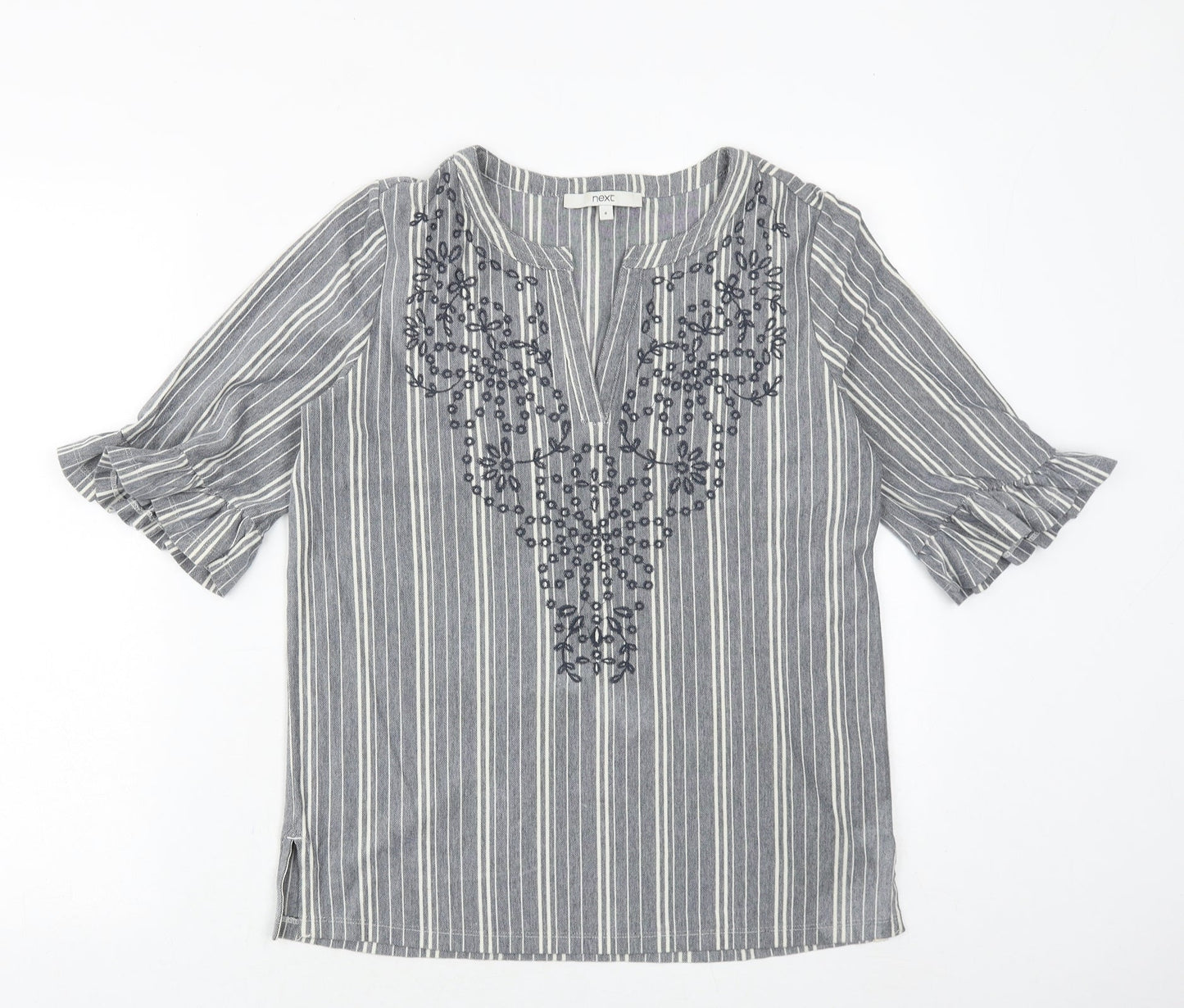Womens UK Size 8 NEXT Blue Basic Blouse