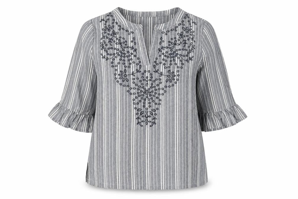Womens UK Size 8 NEXT Blue Basic Blouse