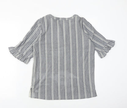Womens UK Size 8 NEXT Blue Basic Blouse