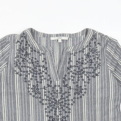 Womens UK Size 8 NEXT Blue Basic Blouse