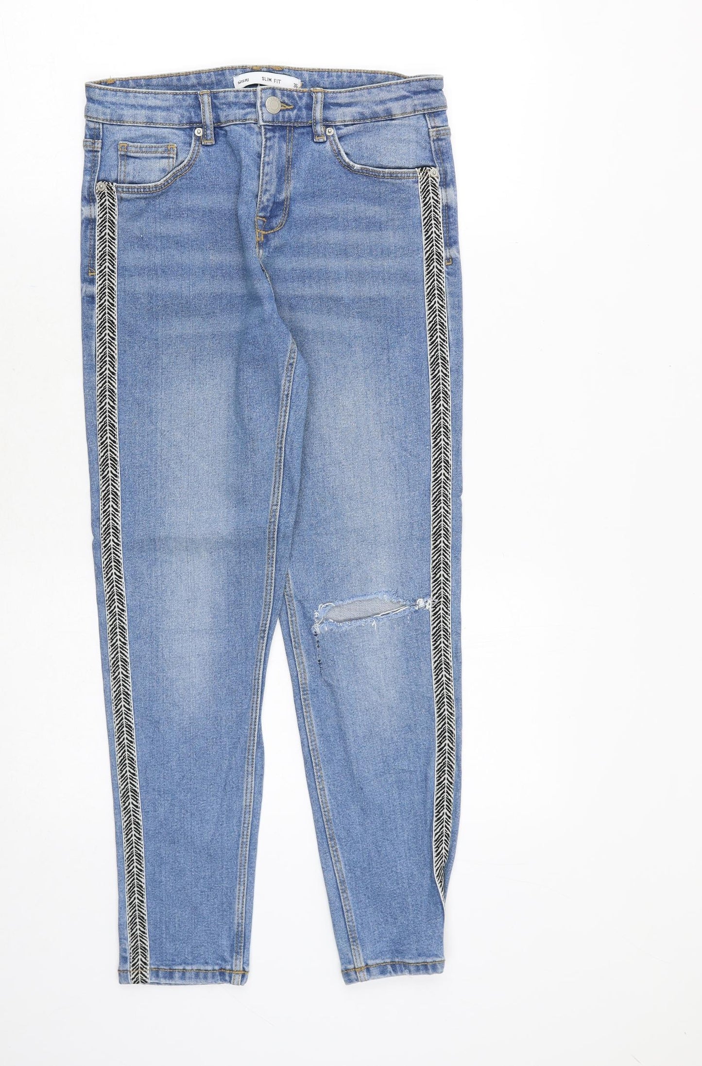 Womens UK Size 8 sinsay Regular Fit Straight Blue Jeans