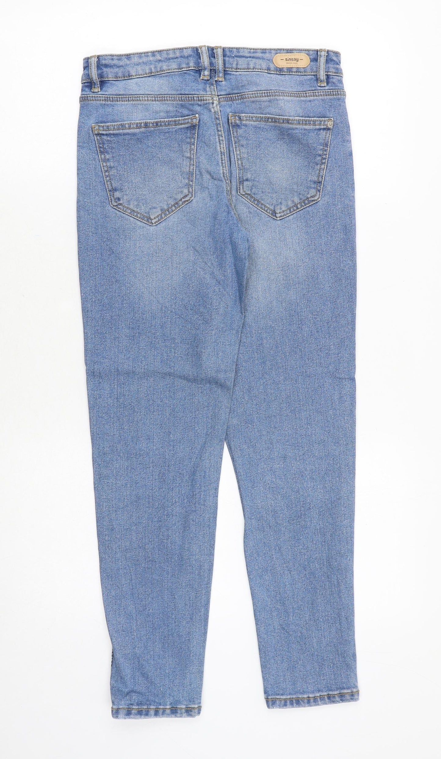 Womens UK Size 8 sinsay Regular Fit Straight Blue Jeans