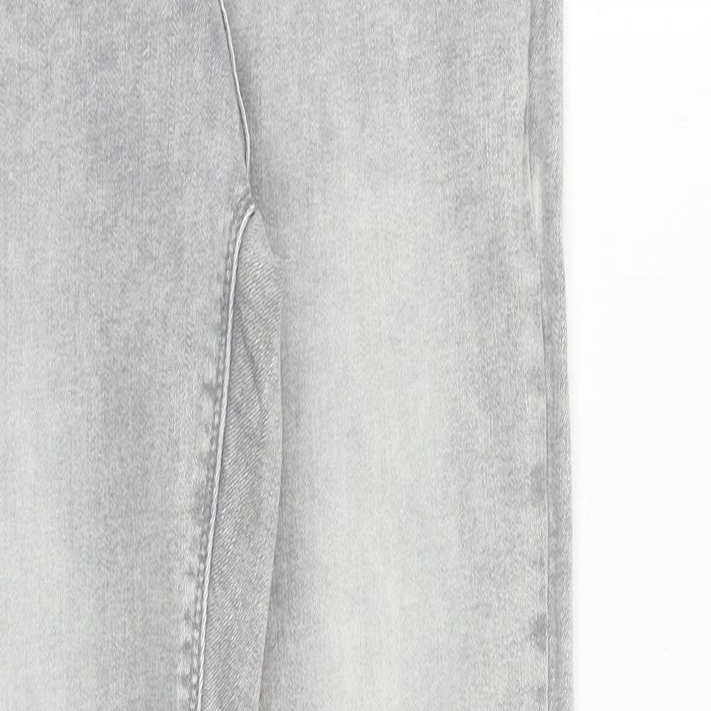 Denim & Co. Womens Grey Cotton Skinny Jeans Size 10 Regular Zip