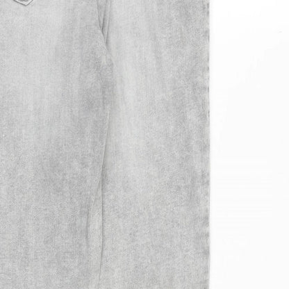 Denim & Co. Womens Grey Cotton Skinny Jeans Size 10 Regular Zip