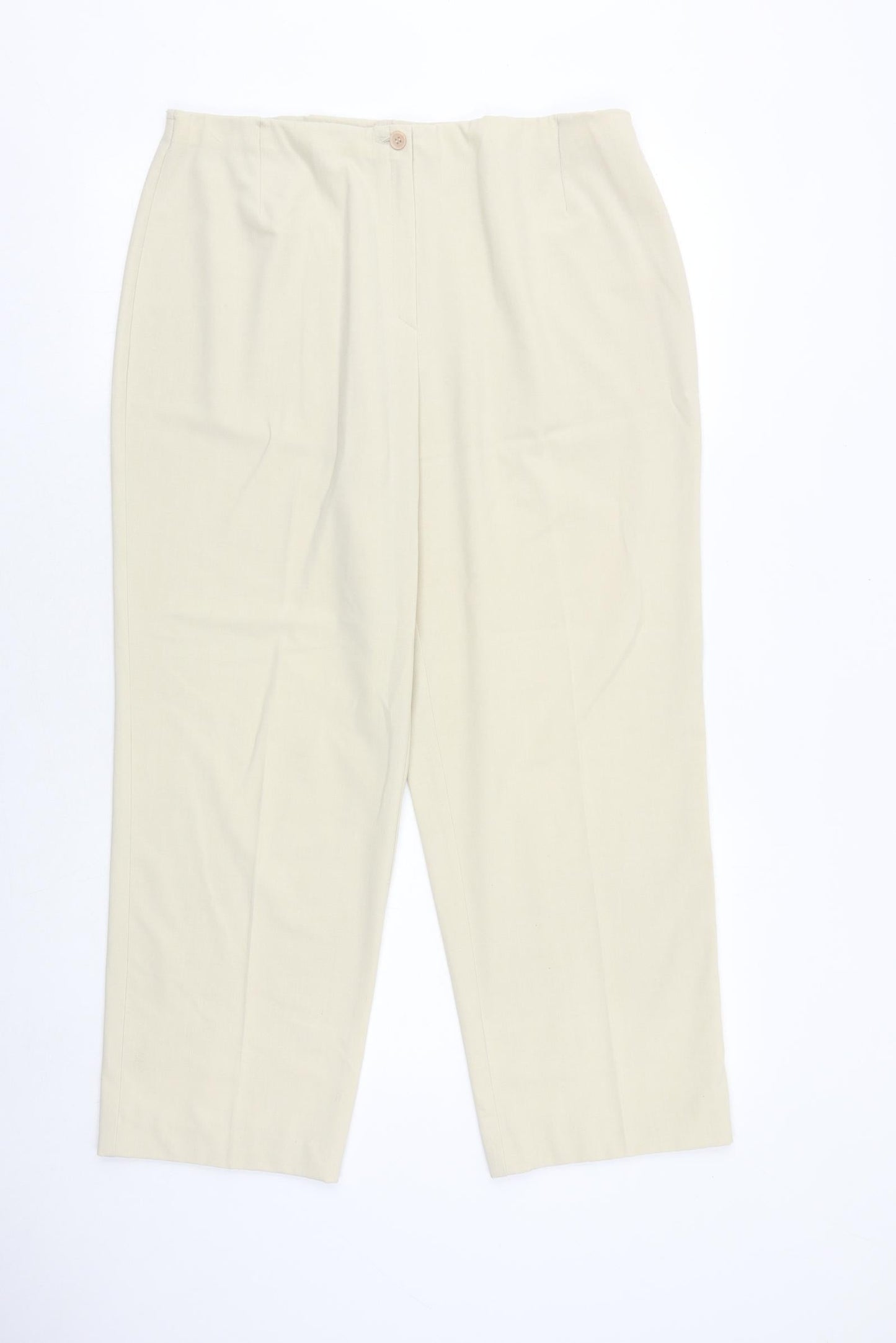 Womens UK Size 34 in slimma Regular Fit  Beige Trousers