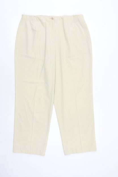 Womens UK Size 34 in slimma Regular Fit  Beige Trousers