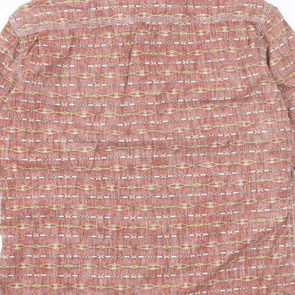 Mens UK Size S Debenhams Orange  Button-Up Long Sleeve Casual Shirt