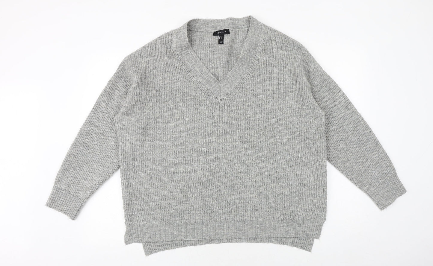 Womens UK Size L New Look Grey Pullover Jumper