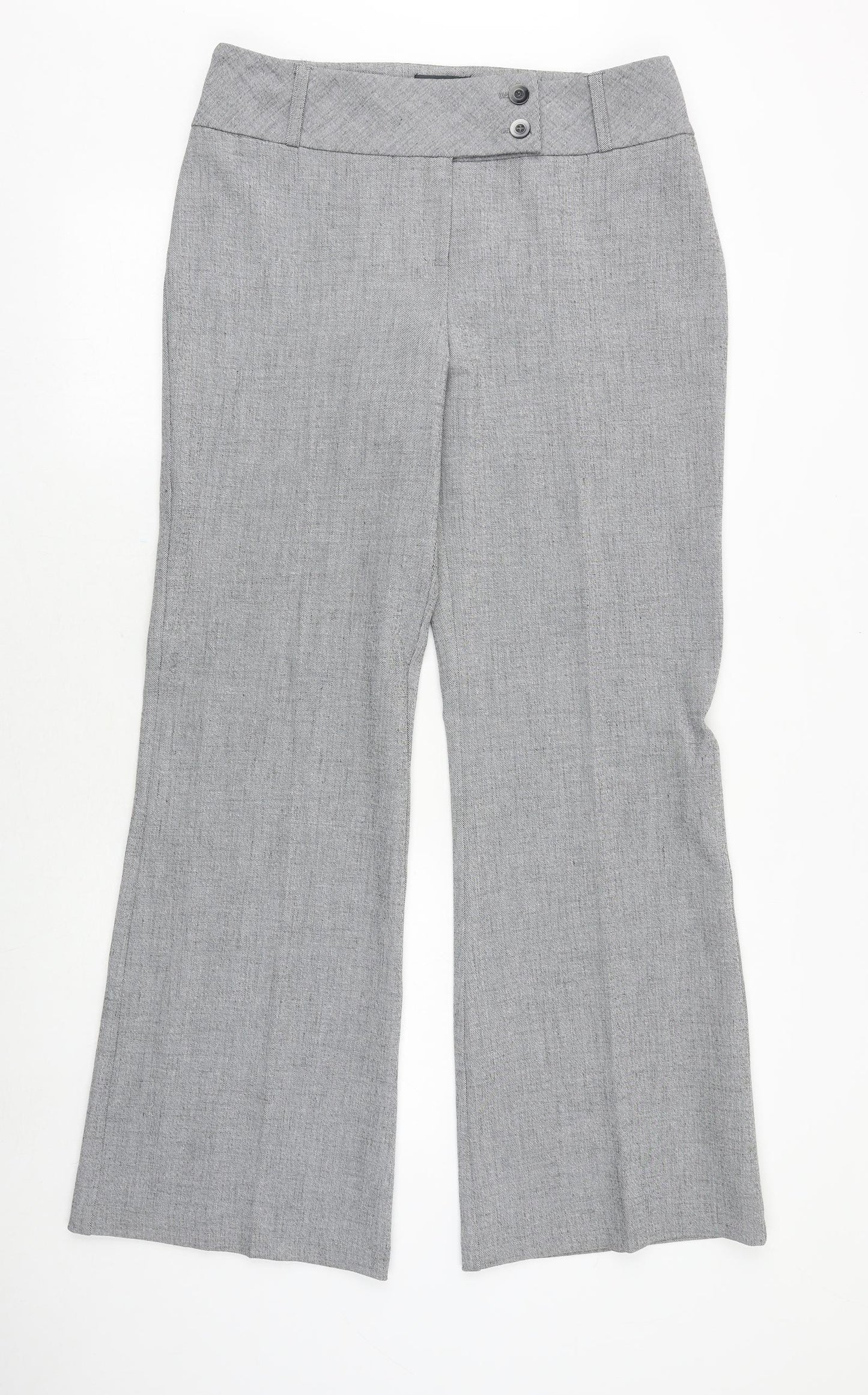 Tuchuzy Womens Grey Polyester Trousers Size 16 Regular Zip