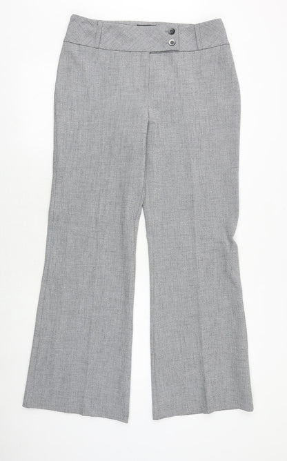 Tuchuzy Womens Grey Polyester Trousers Size 16 Regular Zip