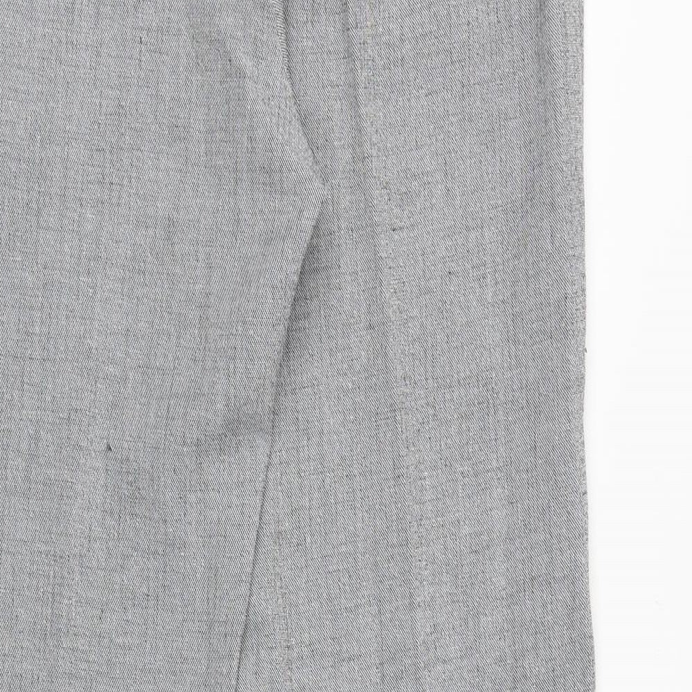 Tuchuzy Womens Grey Polyester Trousers Size 16 Regular Zip