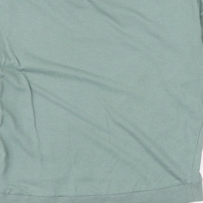 H&M Womens Green 100% Cotton Pullover Sweatshirt Size S Pullover