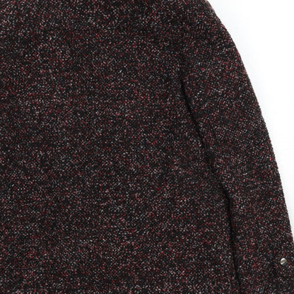 TU Womens Red Geometric Jacket Size 8 Zip