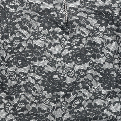 George Womens Grey Round Neck Floral Polyester Pullover Jumper Size 8