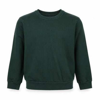 Preworn Boys Green Cotton Pullover Sweatshirt Size 8-9 Years Pullover