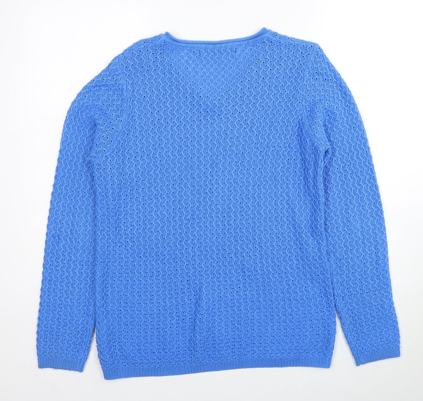 Womens UK Size 10 EWM Blue Pullover Jumper