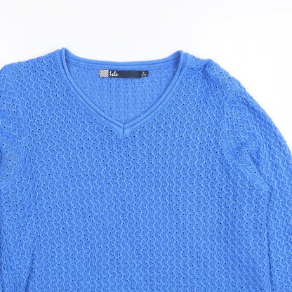 Womens UK Size 10 EWM Blue Pullover Jumper