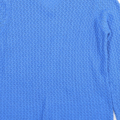 Womens UK Size 10 EWM Blue Pullover Jumper